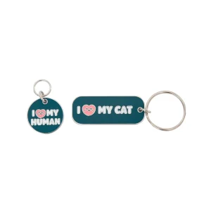 Keyring + tag set for true cat lovers