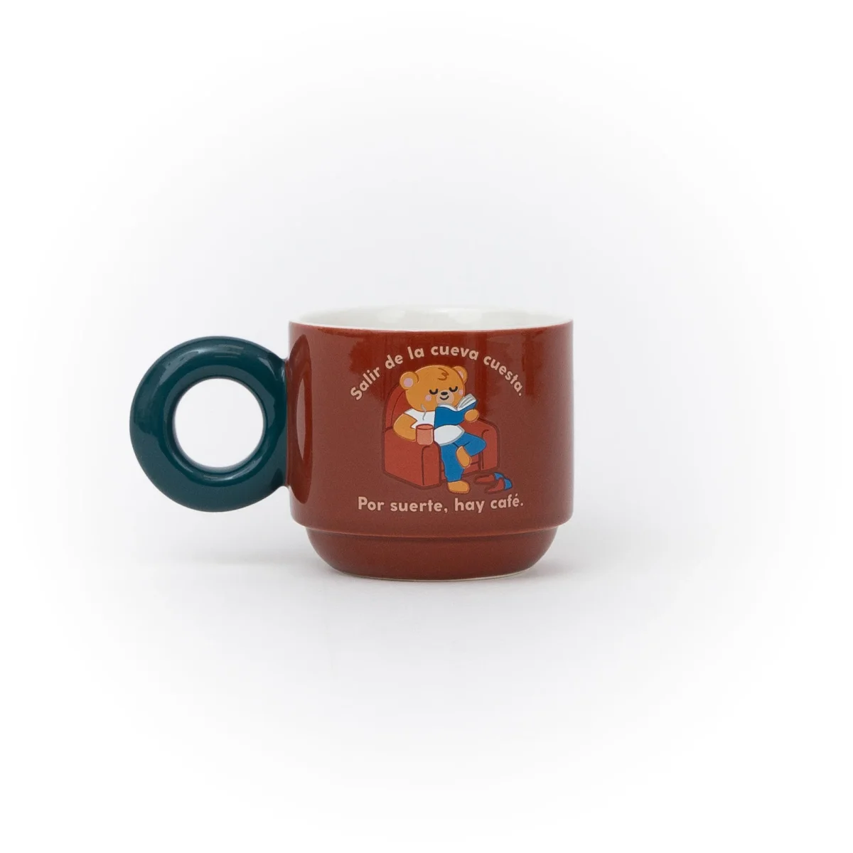 Taza apilable - Salir de la cueva cuesta. Por suerte, hay café. - Image 4