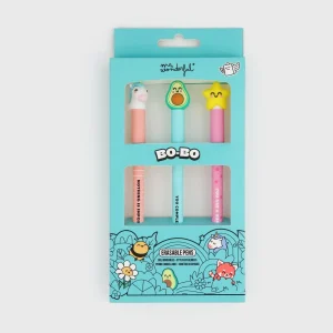 Set de bolis borrables Bo-Bo - Estrella, Aguacate y Unicornio