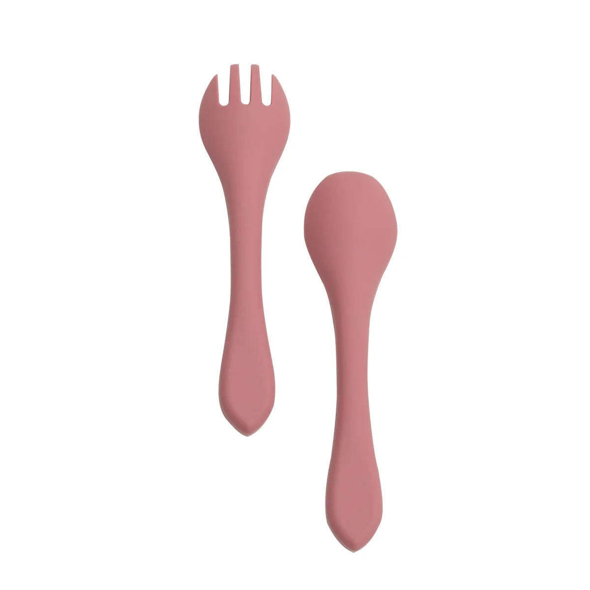 Set de cubiertos de silicona para bebés - Rosa - Image 3