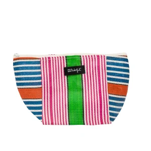 Neceser de rayas – Naranja, verde, azul y morado