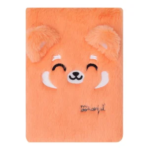 Libreta A5 peluche - Panda rojo Wondo