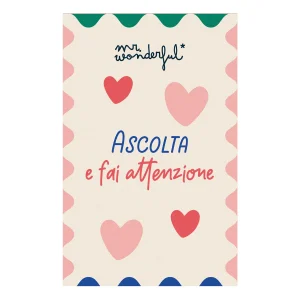 Biglietto con registratore di messaggi - Ascolta e fai attenzione a quello che ti dice il mio cuore