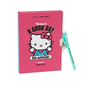 Diario personal + boli con tinta normal e invisible Hello Kitty - Today is a good day to smile