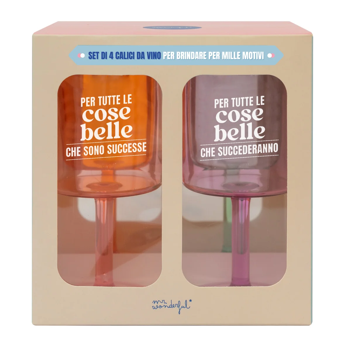 Set di 4 calici da vino per brindare per mille motivi - Image 7