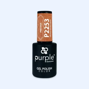 Verniz Gel Purple - Precious Golden Cooper P2253