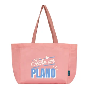 Saco de pano tote bag - Tenho um plano