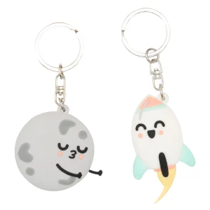 Set de 2 llaveros - Planeta y cohete