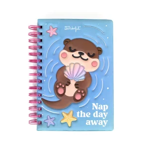 Libreta A5 con squishy Lazy nutria - Nap the day away