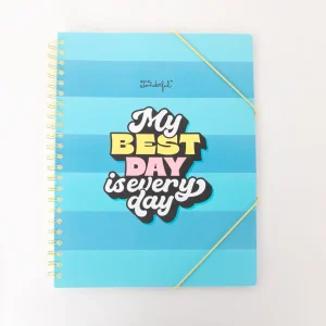 Carpeta con gomas elásticas de plástico – My best day is every day