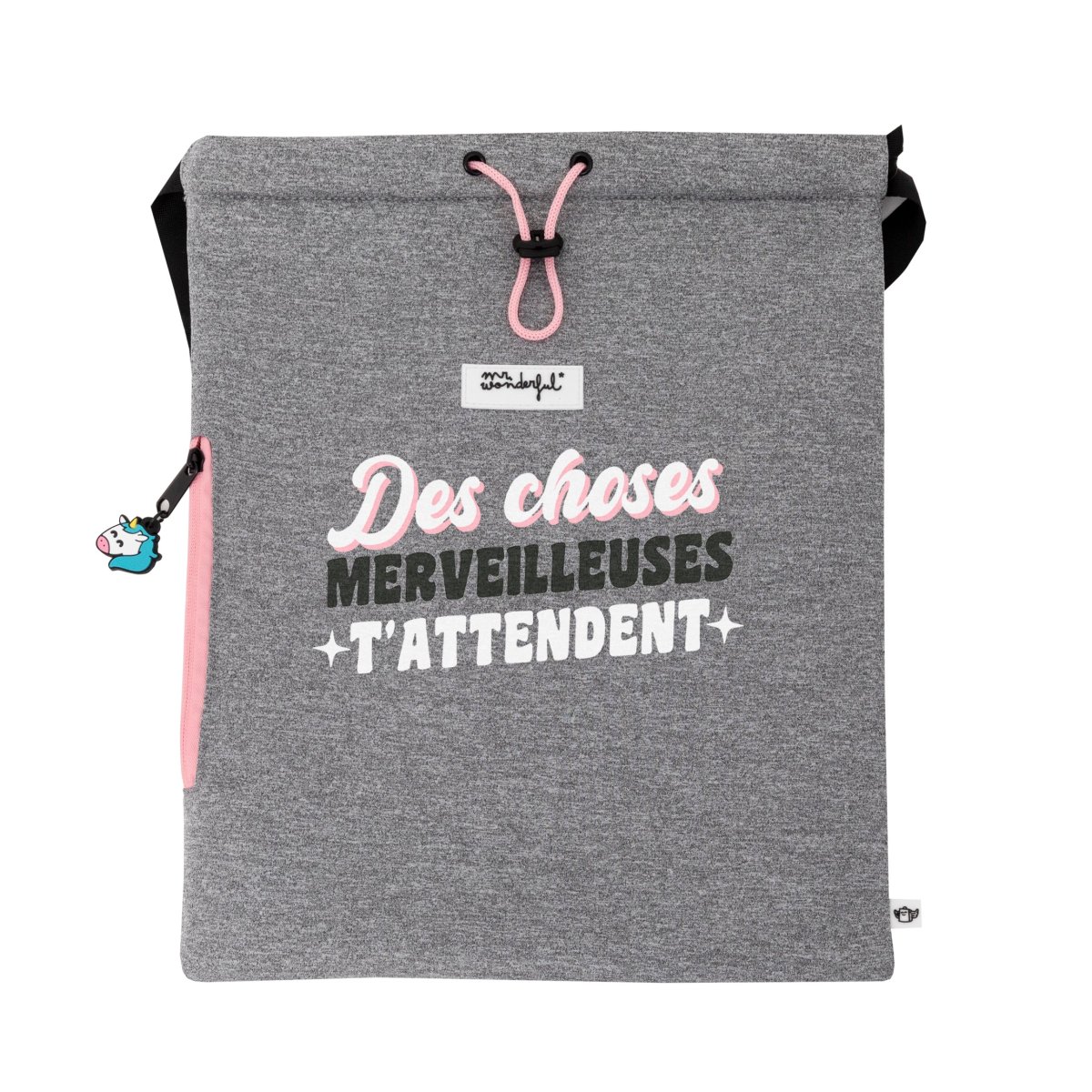 Sac avec cordon de serrage Wonder Licorne - Des choses merveilleuses t'attendent - Image 4