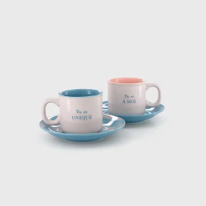 Set de 2 tasses espresso - Tu es unique. Tu es à moi
