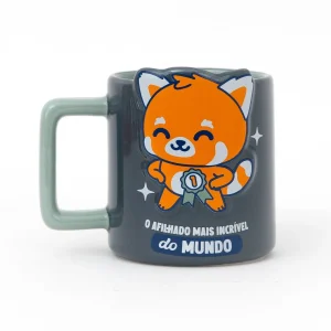 Caneca 3D panda vermelho - O afilhado mais incrível do mundo
