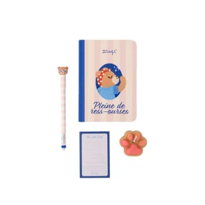 Kit cahier A6 + stylo effaçable Bo-Bo + bougie + to-do list - Pleine de ress-ourses