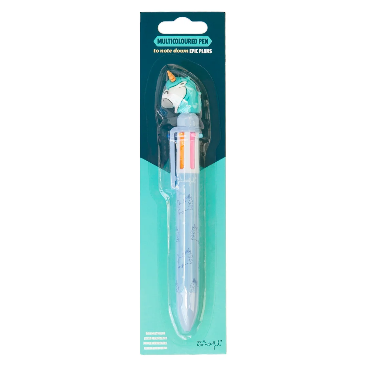 Multi-coloured pen to note down epic plans - Unicorn