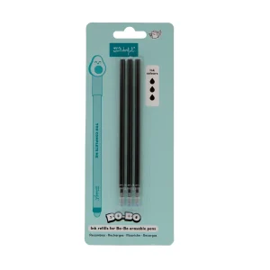 Set de 3 recambios de tinta para bolis borrables Bo-Bo - Negro