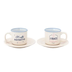 Set di 2 tazzine da caffè - Caffè ristretto e baci lunghissimi