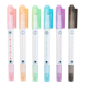 Set de 6 bolis de colores con sello - Create your own magic