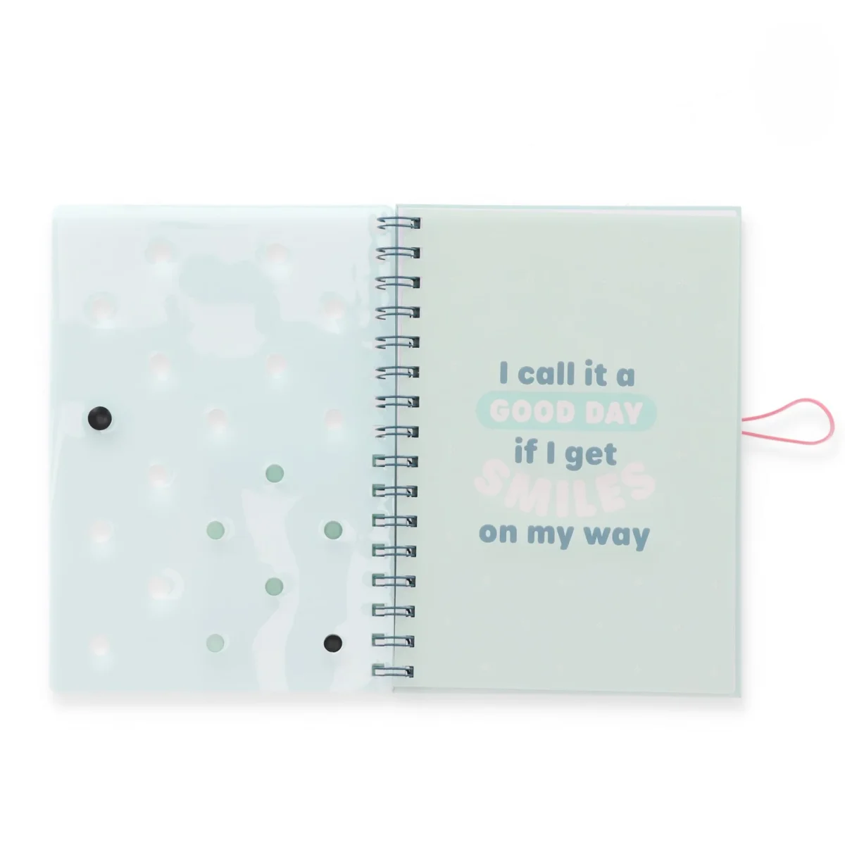 Libreta A5 con charms - I call it a good day if I get smiles on my way - Image 3