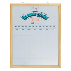 Planning mensuel mural en tableau blanc - Un mois génial t'attend