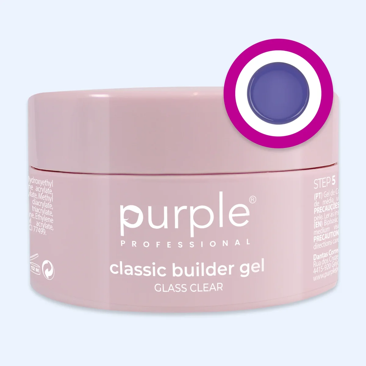 Gel Builder Glass Clear - Purple