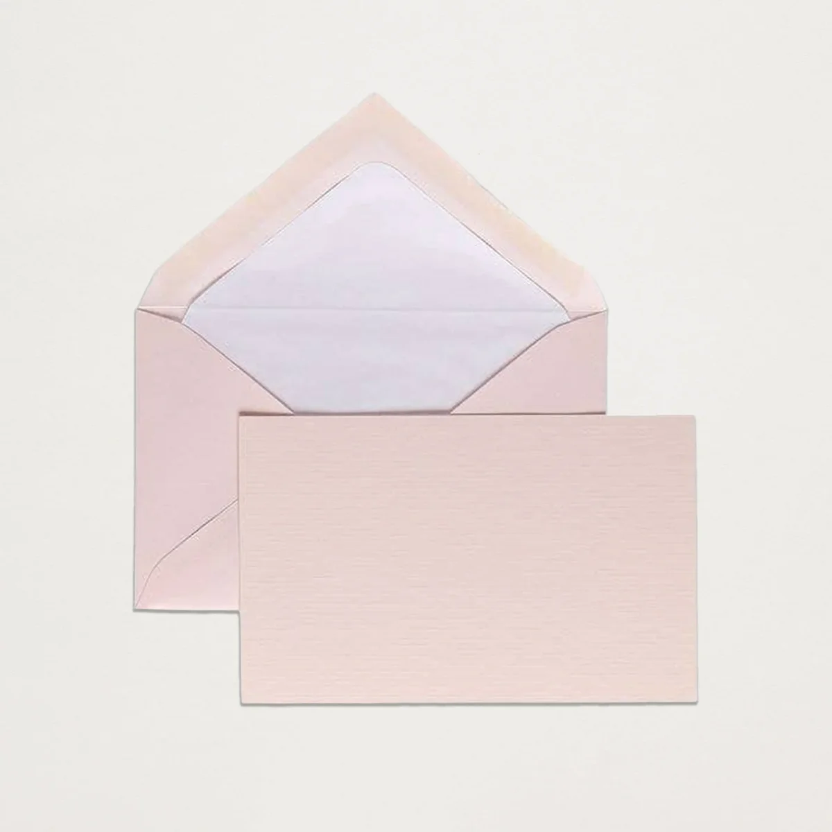 Conjunto cartões vergé cor-de-rosa