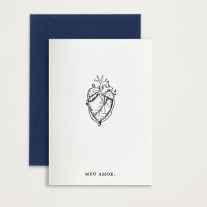 Mini Cartão Meu amor em letterpress