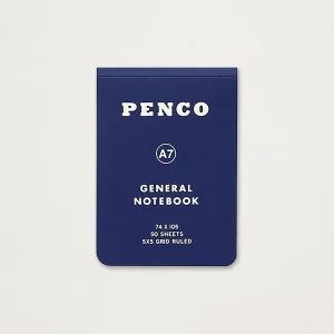 Bloco de Notas vertical azul escuro A7