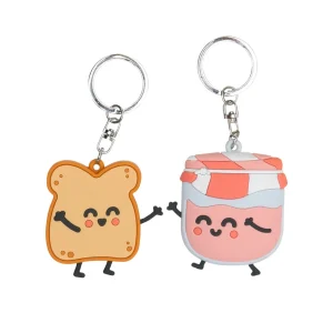 Conjunto de 2 porta-chaves - Torrada e doce