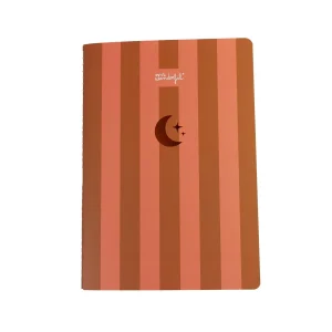 Libreta A5 - Rayas rosas y marrones
