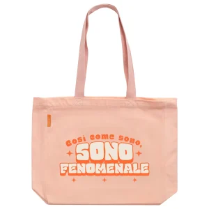 Borsa di tela tote bag arancione - Così come sono, sono fenomenale