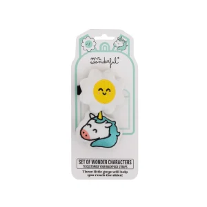 Set de personajes Wonder para personalizar las asas de tu mochila - Margarita y Unicornio