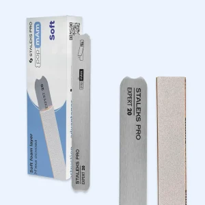 Kit Base de Metal Staleks EXPERT 20 + Lixa Descartável papmAm Staleks Soft (espuma macia) EXPERT 20