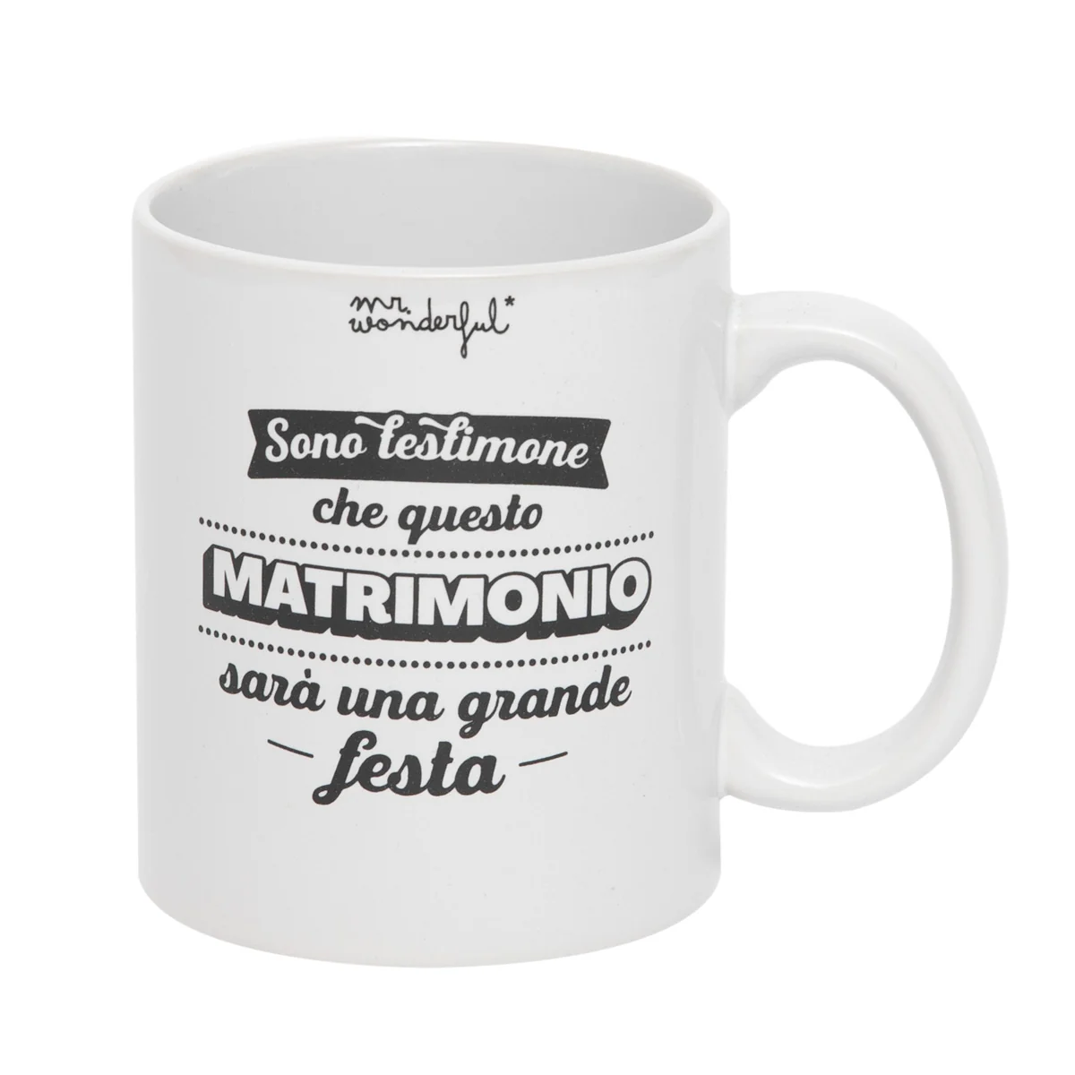 Tazza Iconic - Sono testimone che questo matrimonio sarà una grande festa