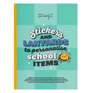 Pegatinas y cintas lanyard para personalizar el material escolar