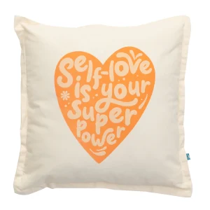 Cojín naranja - Self-love is your superpower
