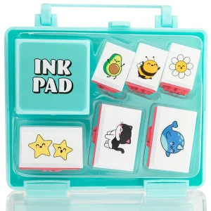 Set de 6 sellos + tampón de tinta - Get inkspired!